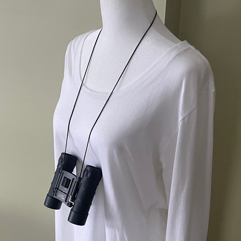 12x25 Binoculars w/ Carry Case, Strap, Cloth, Instructions